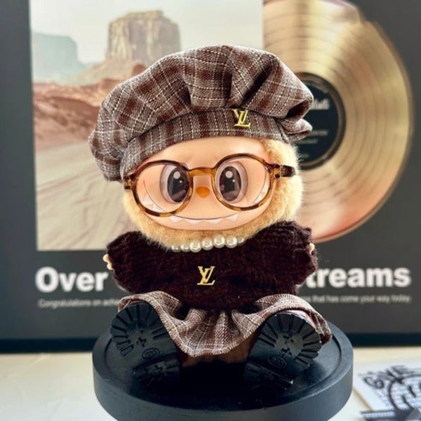 Labubu × Louis Vuitton Collaboration Collection - French College Style Six-Set Set