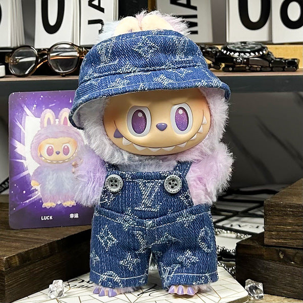 Labubu × LV Limited Edition Denim Set - Palm Tree Coated Canvas